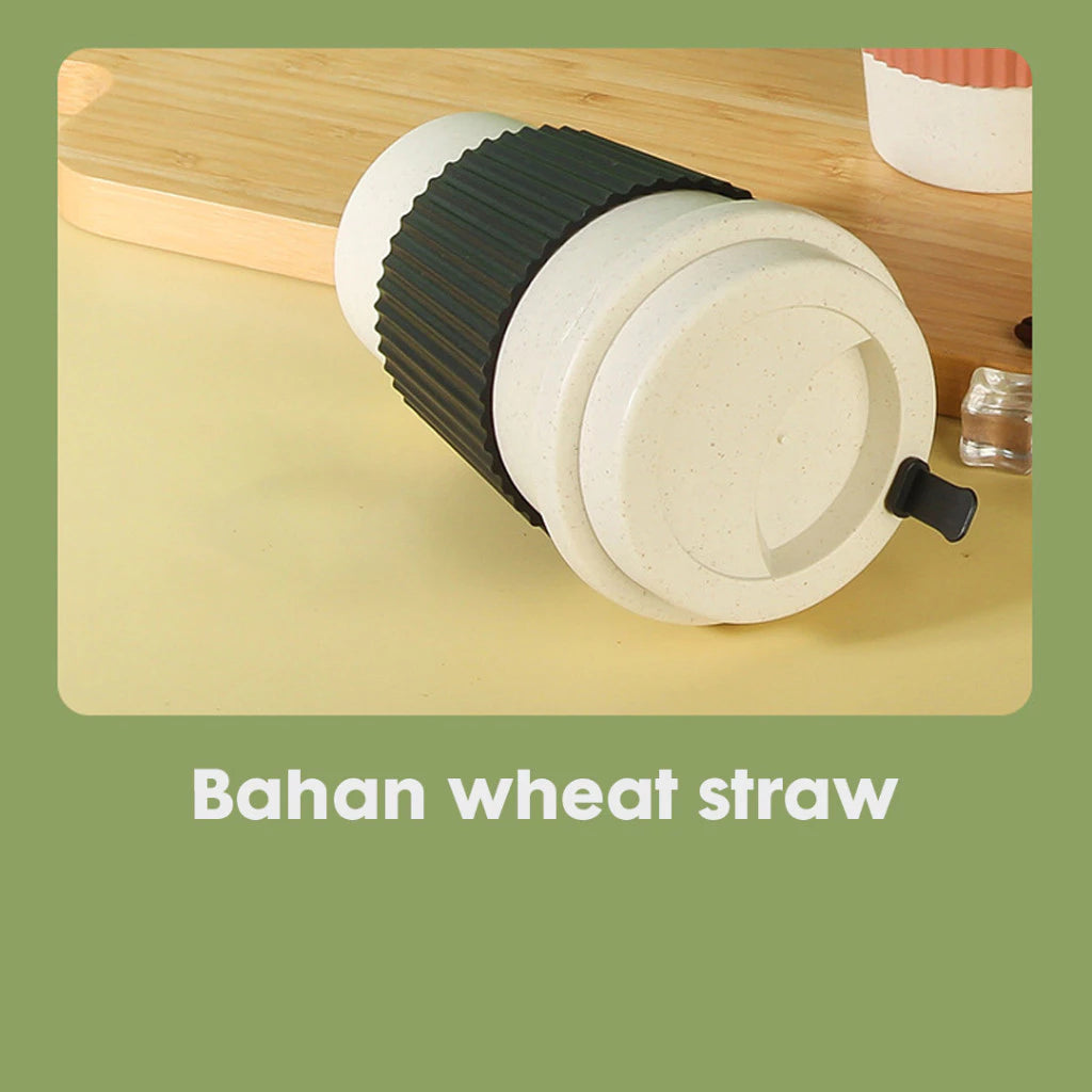 Hoptech - Gelas Cangkir Anti Panas | Gelas Minum Wheat Straw | Food Grade