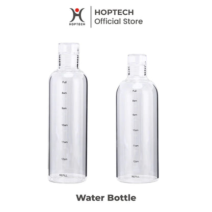 Hoptech - Botol minum 500ml & 750ml / botol transparan / botol olahraga / botol portable