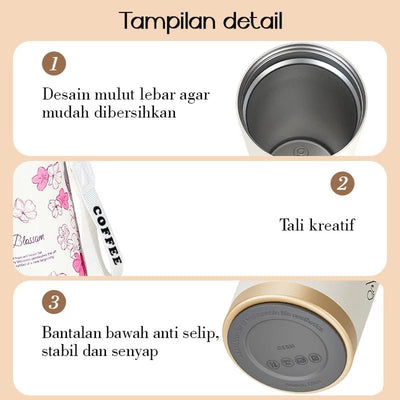 Tumbler Stainless F184 500ml Motif Bunga