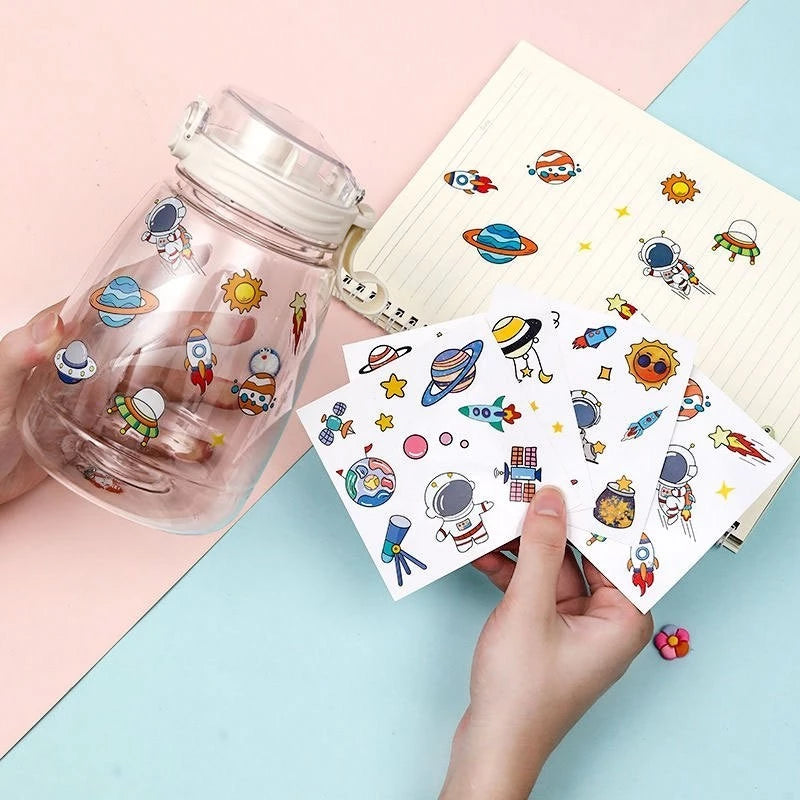 HOPTECH - 3D Cute Cartoon Stickers, Embossed Stickers, Embossed Stickers, Aesthetic Character Drink Bottle Stickers, Accessories
