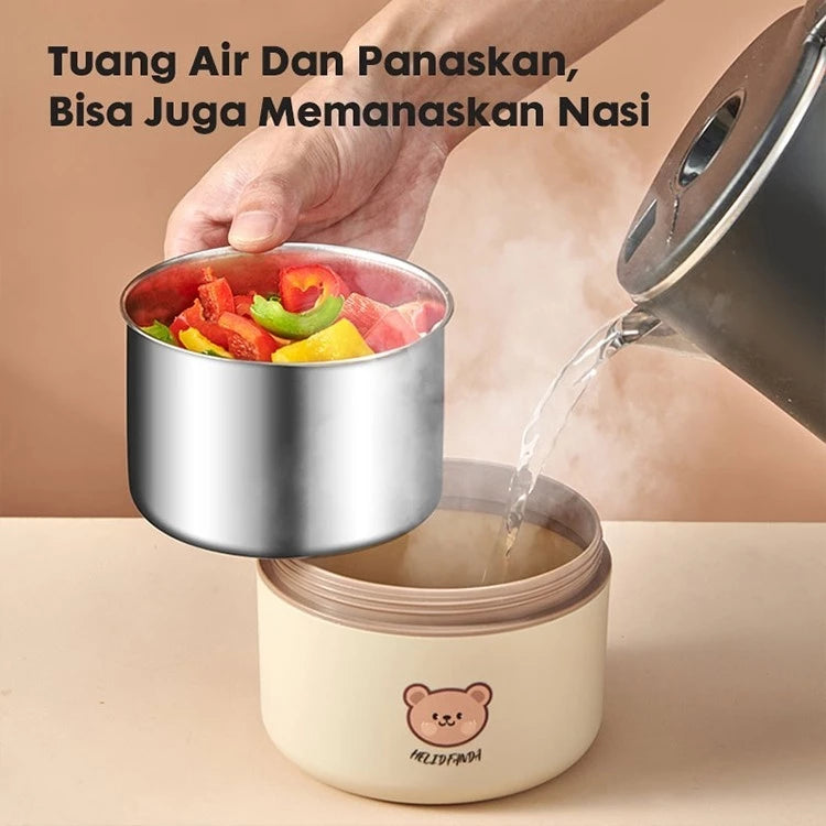 HOPTECH - Portable Bento Lunch Box | Stainless Steel Lunch Box | Spill-Proof Food Storage Container